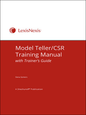 cover image of Model Teller/CSR Training Manual with Trainer's Guide